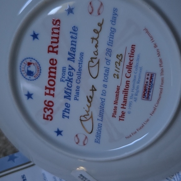 Collectable Baseball Plate - Picture 4 of 6